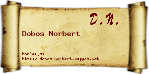 Dobos Norbert névjegykártya